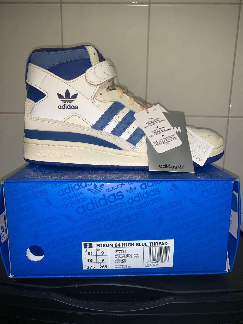 Adidas Herrenschuhe: Adidas Forum High Blue Thread 84 Grösse US 9,5 – Neu und originalverpackt aus Tuggen von Kawest0