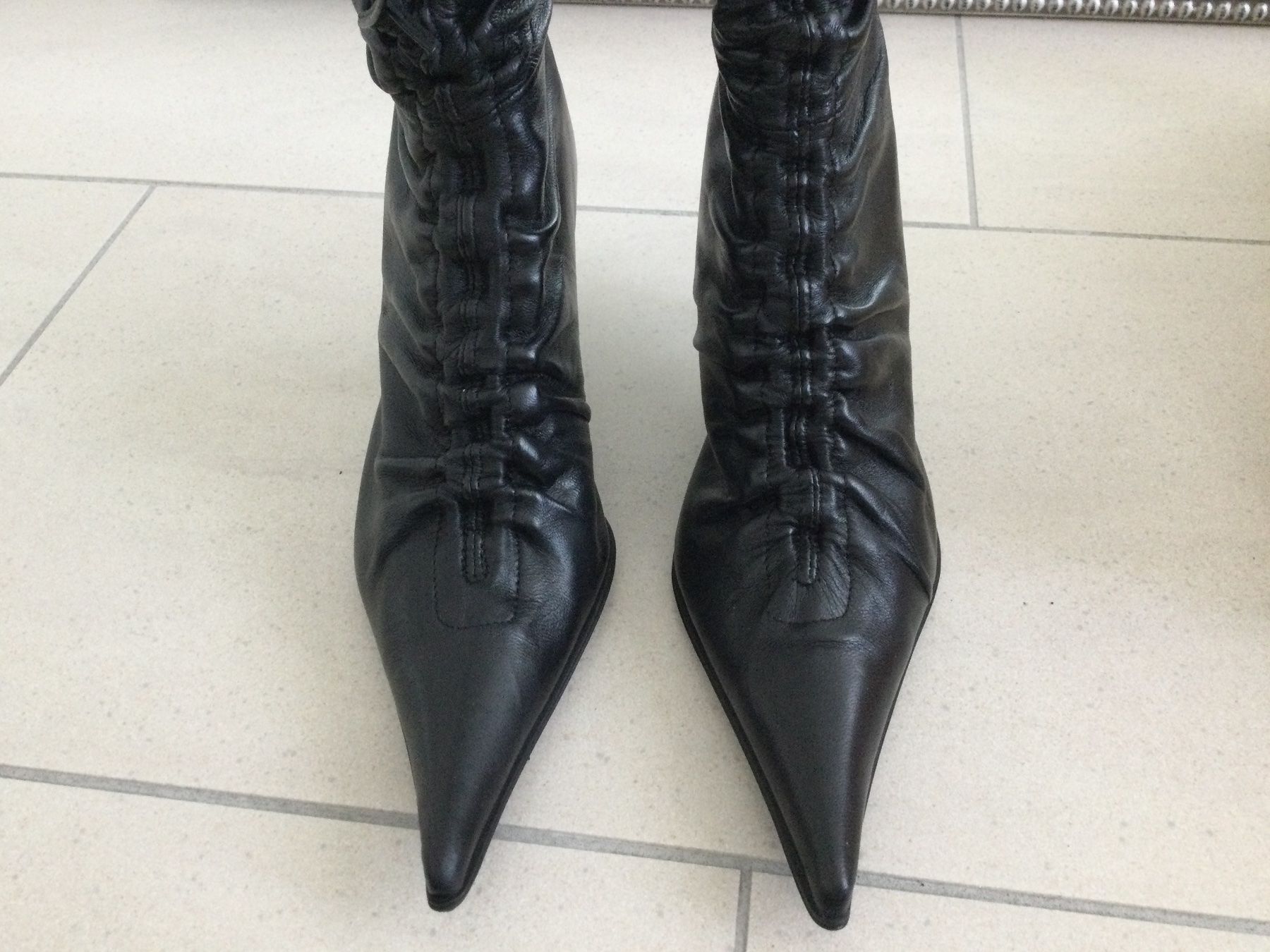 Scarpe da donna: Neue schwarze Lederstiefeletten, Grösse 36 – Nuovo e nell'imballaggio originale da Baar venduto da negombo 2