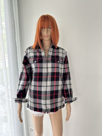 Ralph Lauren Plaid Flannel Zip-Up Shirt Size P/P 