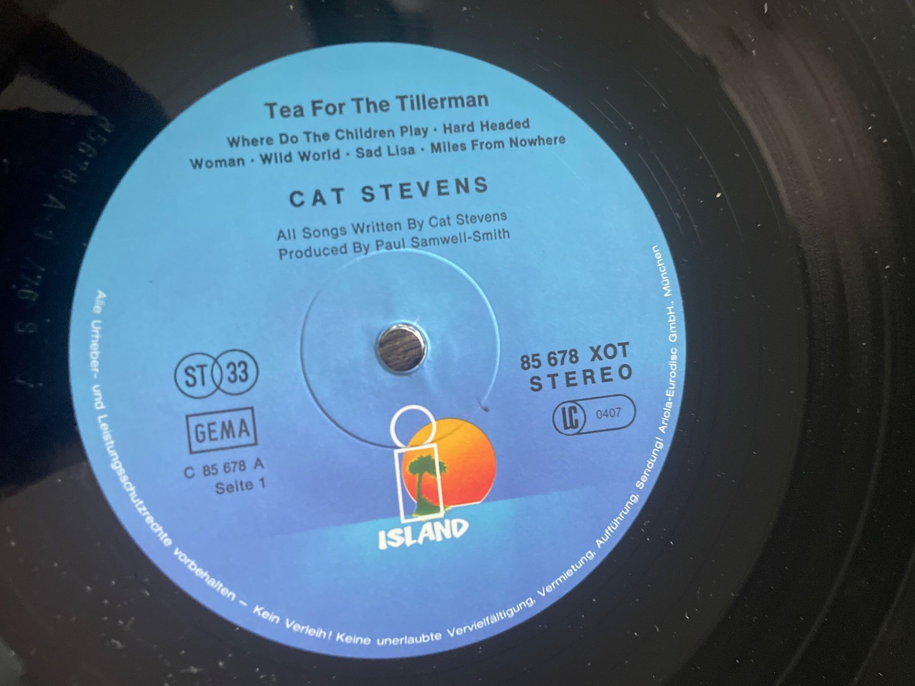 Vinyles: A577/Cat Stevens - Tea for the Tillerman – D'occasion à Frutigen par Philippe_jsp 2
