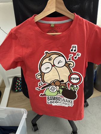 T-Shirt Monkey rot, Gr. S, neu