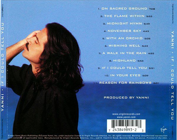 CD: Yanni - If I Could Tell You CD 2000 – Usato da Zürich venduto da Aspri 1