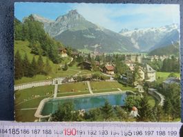 ENGELBERG SCHWIMMBAD VOGELSCHAU LUFTBILD ONW AK