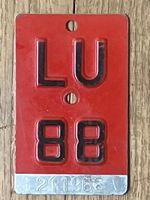 LU 88 - VELONUMMER - FAHRRADSCHILD - PLAQUE DE VELO - LU 88