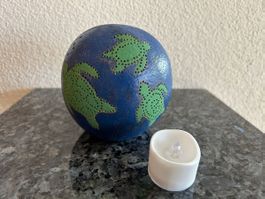 Kalebassen Lampe, Handarbeit,