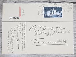 CL04 Carte Postale + Timbre Suisse 1948