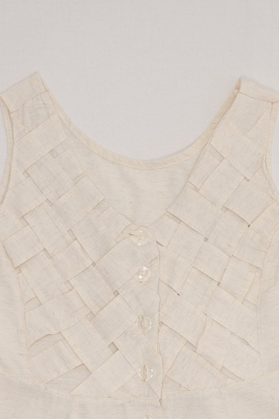 Tops: Haut Sans Manches Vintage Beige Texture Taille S – Gebraucht aus Fribourg von re-fine 3