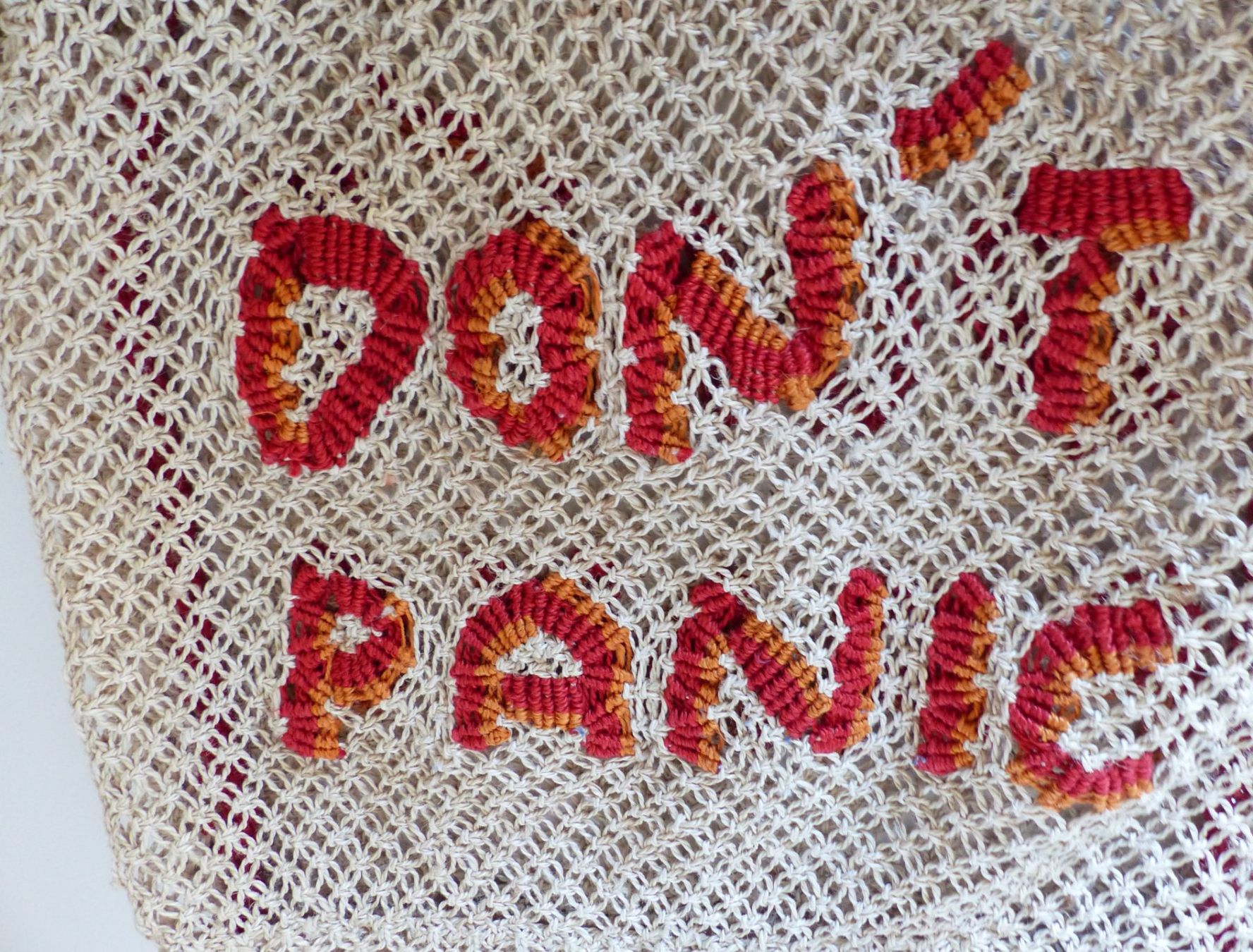 Taschen: Jute Shopper "Don't panic" – Gebraucht aus Feldis/Veulden von vademecum 1