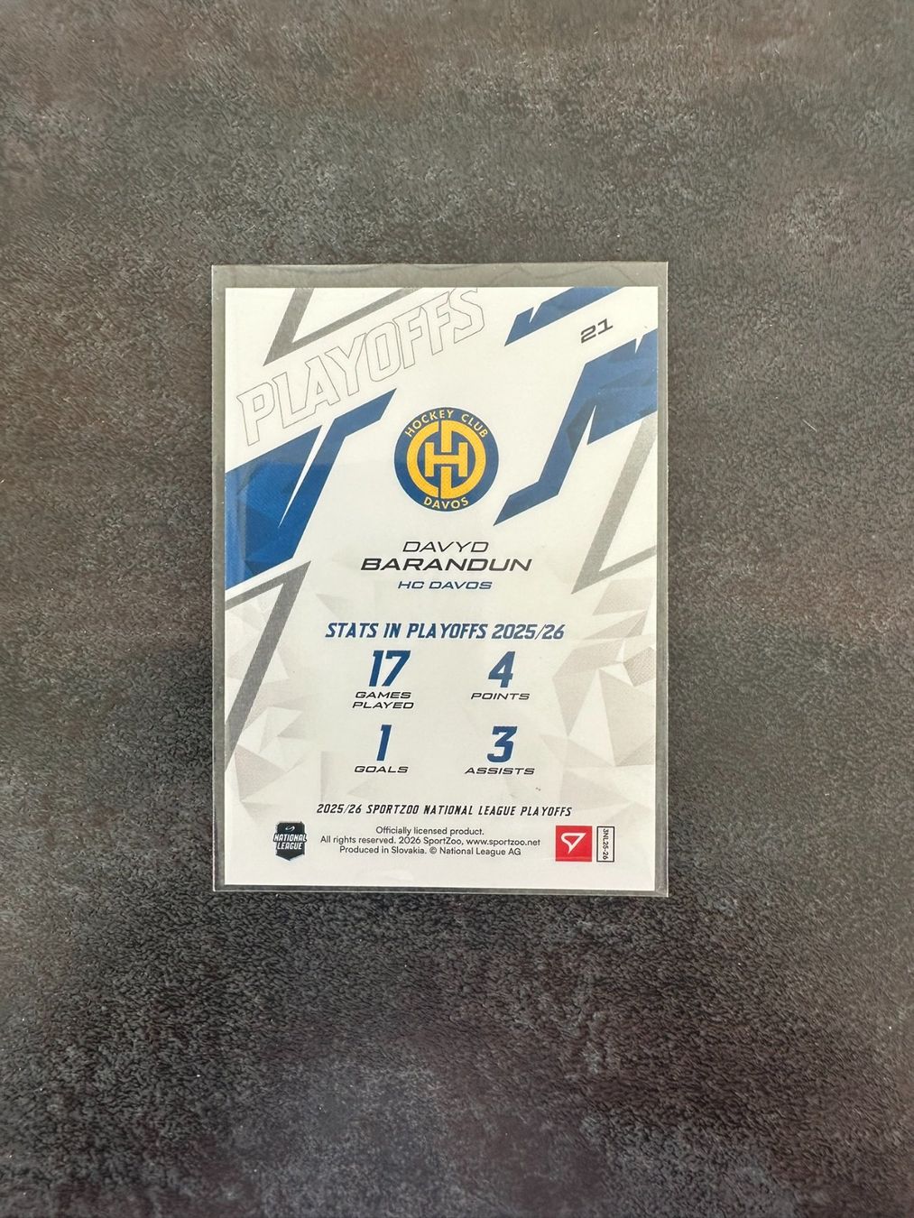 Sportzoo Carte collezionabili: Sportzoo HCD Davyd Barandun Base 46/60 – Nuovo (secondo la descrizione) da Marsens venduto da Yoyokix 1