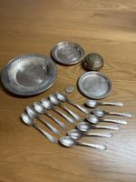 Set posate argento 800 e 925 piatti e cofanetto usato
