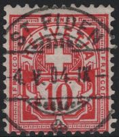 ST. FIDEN - seltener Vollstempel auf 10 Rp. Wertziffer