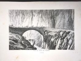 Teufelsbrücke  Kupferstich von Le Barbier 1780