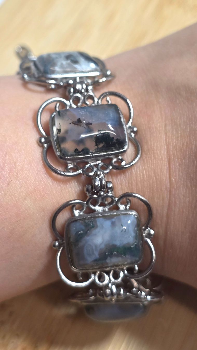 Minerali & Pietre curative: Moosachat Edelstahl Armband A – Nuovo e nell'imballaggio originale da Matzingen venduto da Shay_Crystalz