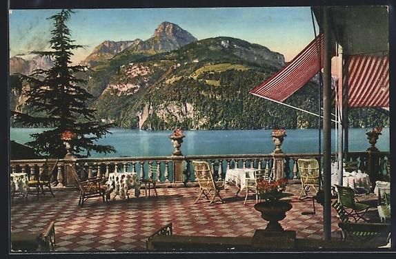 Cartoline postali: AK Brunnen, Eden-Hotel – Usato da Berlin venduto da bartko-reher