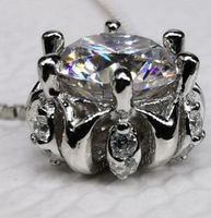Collier argent avec diamant de moissanite de 0,5 ct certifié