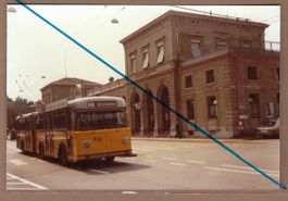 Schaffhausen, Trolleybus. Bahnhof. 1966.