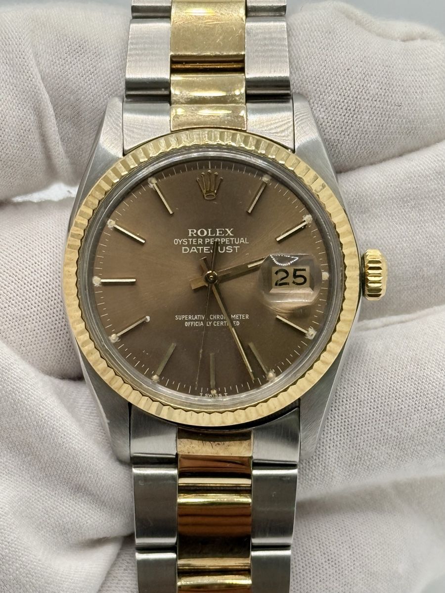 Rolex Orologi: Rolex Datejust Ref.16013 chocolate dial Full Set – Usato da Lugano venduto da Superstudiolugano 1
