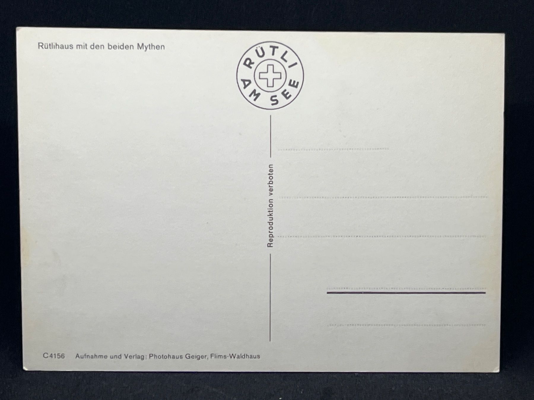 Cartoline postali: Rütlihaus mit den beiden Mythen – Usato da Widnau venduto da Brusi9 1