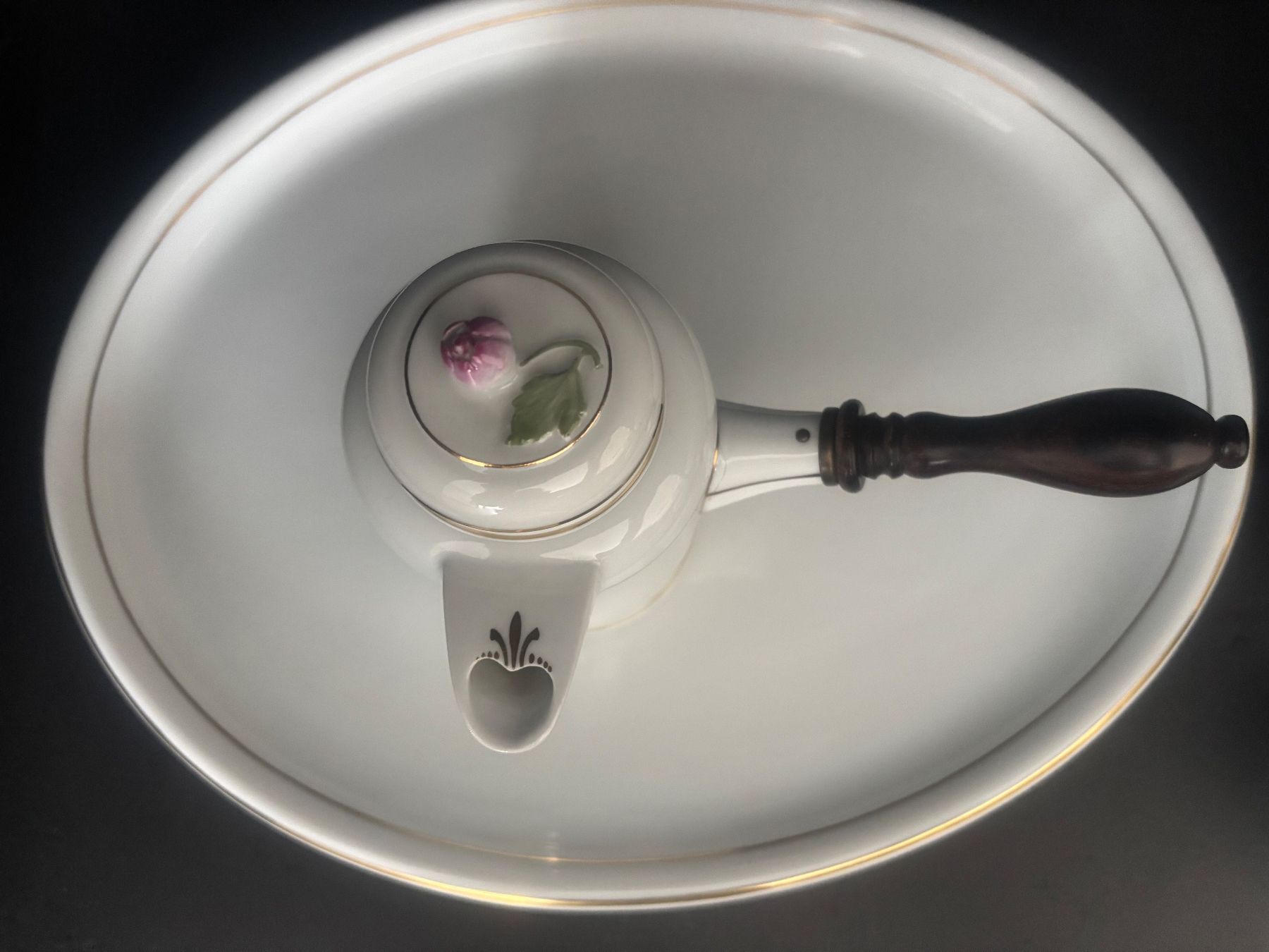 Fürstenberg Set di piatti: Vintage Chokolate Set "Lesen", Barbara Walters Kollektion – Usato da Bettwiesen venduto da Raisa1973 2