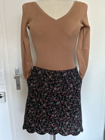 Jupe Kookai imprimé jacquard noir taille 38