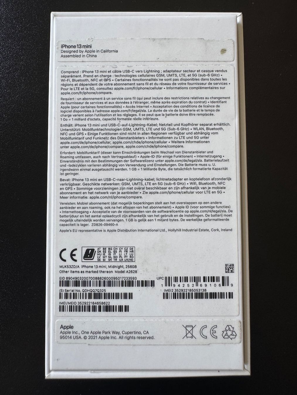 Apple Handys / Smartphones: Apple iPhone 13 mini, midnight, 256GB, gebraucht – Gebraucht aus Zürich von michael.lory03 3