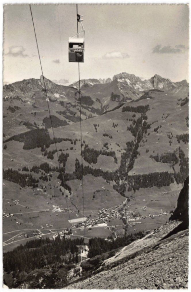 Ansichtskarten: Rougemont - Gondelbahn mit Rougemont – Gebraucht aus Binningen von Mountainrider