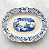 Ancien plateau de service porcelaine Furnivals Old Chelsea