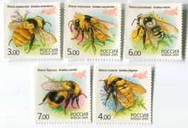 Briefmarken "Hummeln". Russland