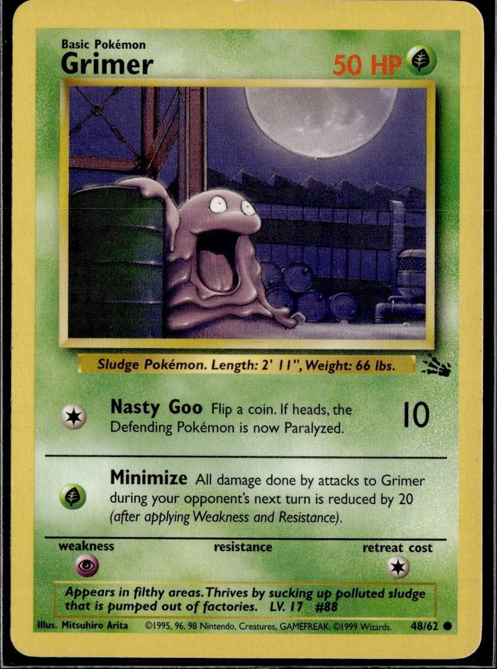 Pokémon Carte collezionabili: Grimer Fossil 48/62 Pokémon 1999 – Usato da Zürich venduto da pokemon_cards