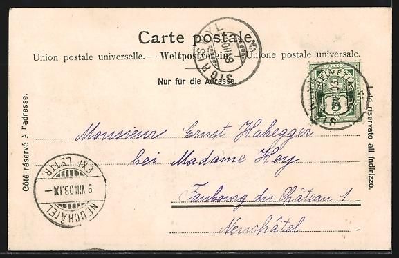 Cartoline postali: AK Sigriswyl, Ortsansicht mit Niesen – Usato da Berlin venduto da bartko-reher 1