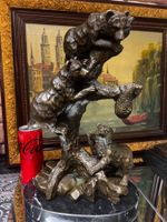 Bärenfamilie Grosse Bronze Skulptur ! Top Qualität 7.5 KG