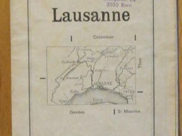 Landkarten & Atlanten: LAUSANNE 1912 Manöver Armee Manoeuvres – Gebraucht aus Krattigen von markus63
