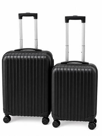 Koffer Set 2-teilig Hartschale schwarz