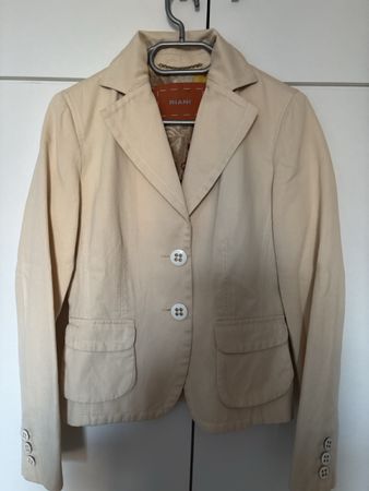 Riani Damen Blazer, Gr. 38, Beige, Baumwolle, Top Zustand!