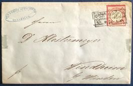 1874 Deutsches Reich Brief 1 Groschen Osnabrück mit Inhalt