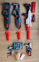 Verschiedene NERF-Guns mit Zubehör 