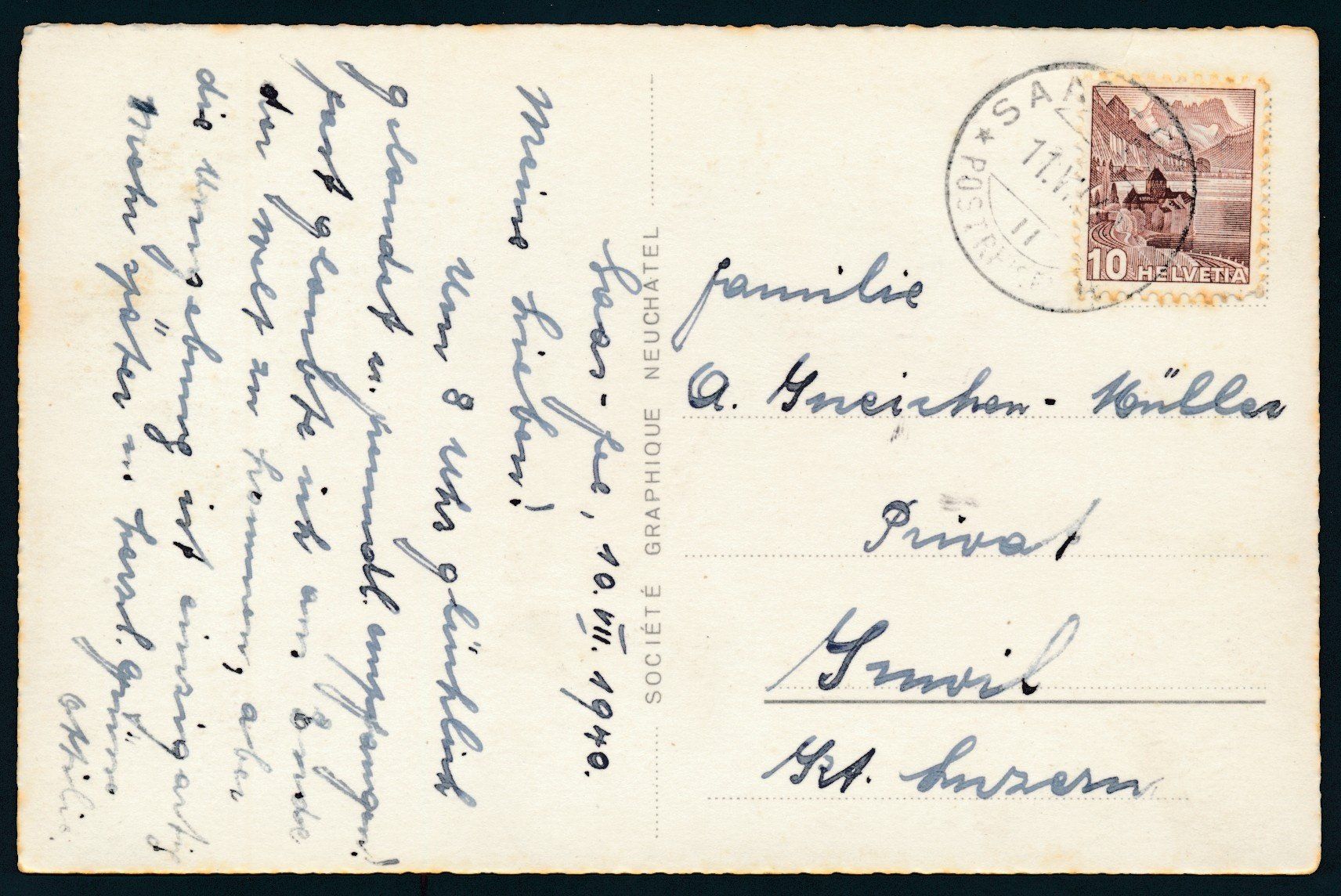 Cartoline postali: AK: Saas - Fee – Usato da Bonau venduto da Profila3 1