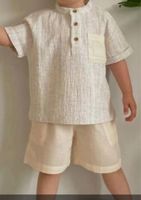 Sommer Set für Jungen, Grösse 122, Musselinshort Leinrnhemd 
