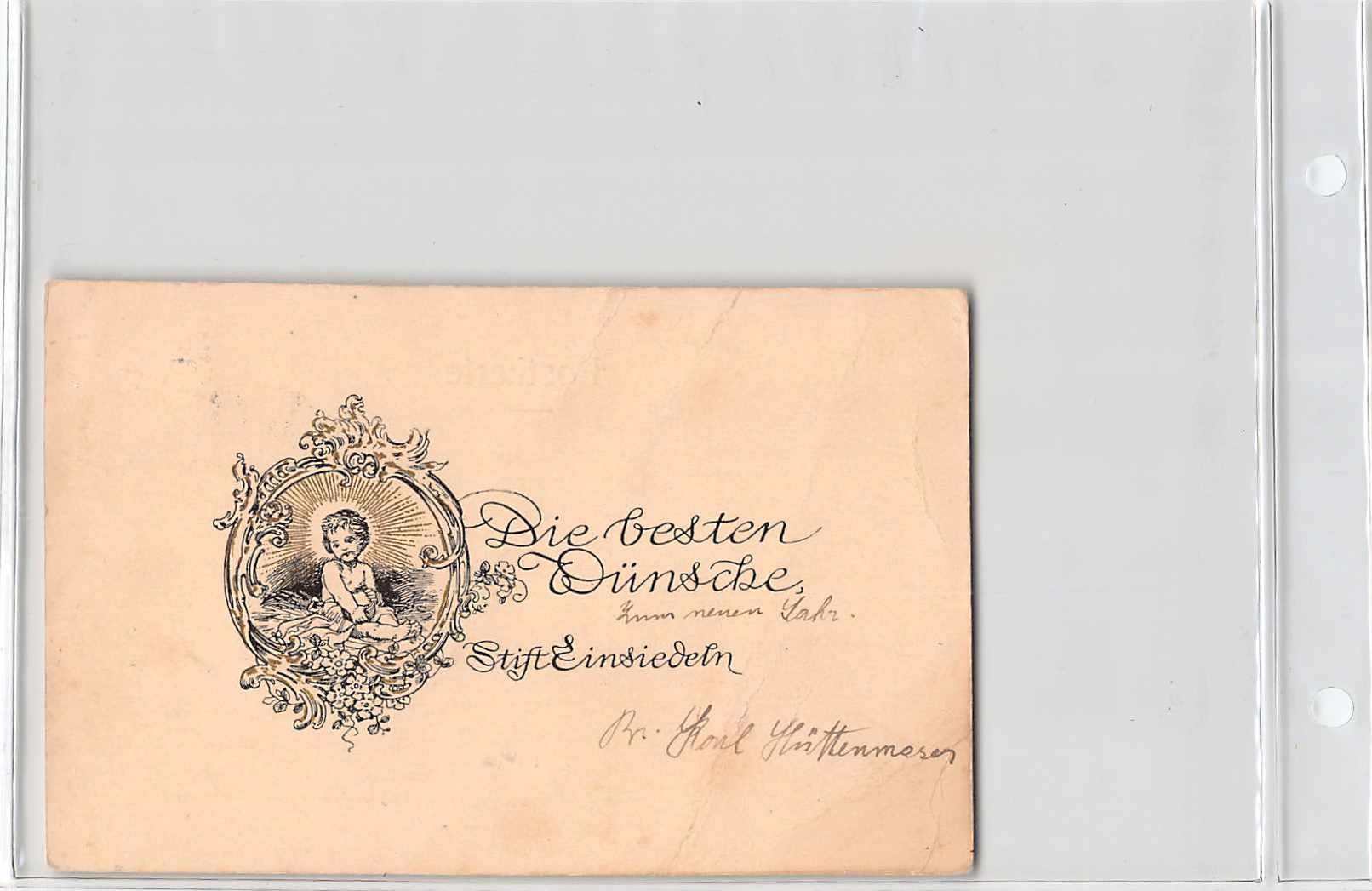 Cartes postales: Die besten Wünsche vom Stift EINSIEDELN 1917 – D'occasion à Lufingen par TopAnsichtskarten