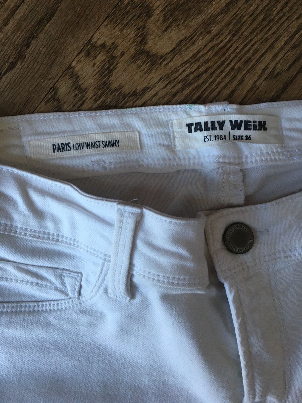 Tally Weijl Jeans: Pantalon slim taille basse blanc Tally Weijl – Gebraucht aus Sion von edelweissse 2