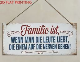 SCHILD MIT TEXT *FAMILIE IST.....* HOLZ