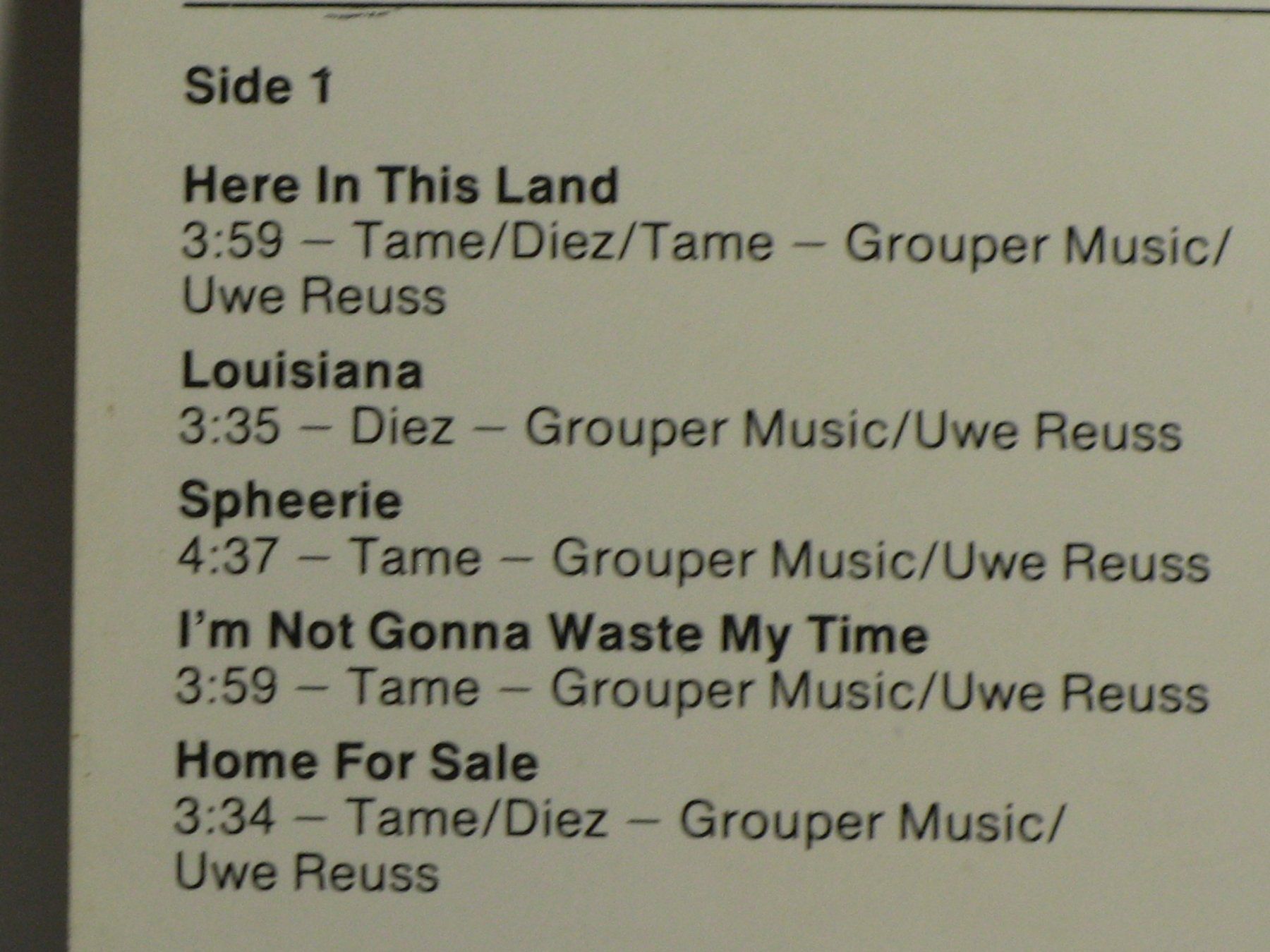 Musicassette: JOHNNY  TAME   Indistinet  Horizon – Usato da Langnau i. E. venduto da gf2_29jt 2