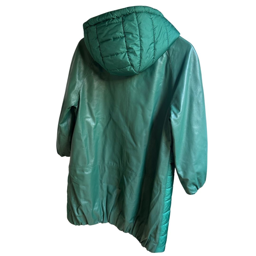 Mäntel: AUTUMN JACKET GREEN LEATHER BACK & SLEEVES L – Neu (gemäss Beschreibung) aus Zofingen von JumpInVintage 2