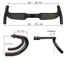 Karbon AERO-Lenker (DM 32-400/478- Kabel innengeführt)
