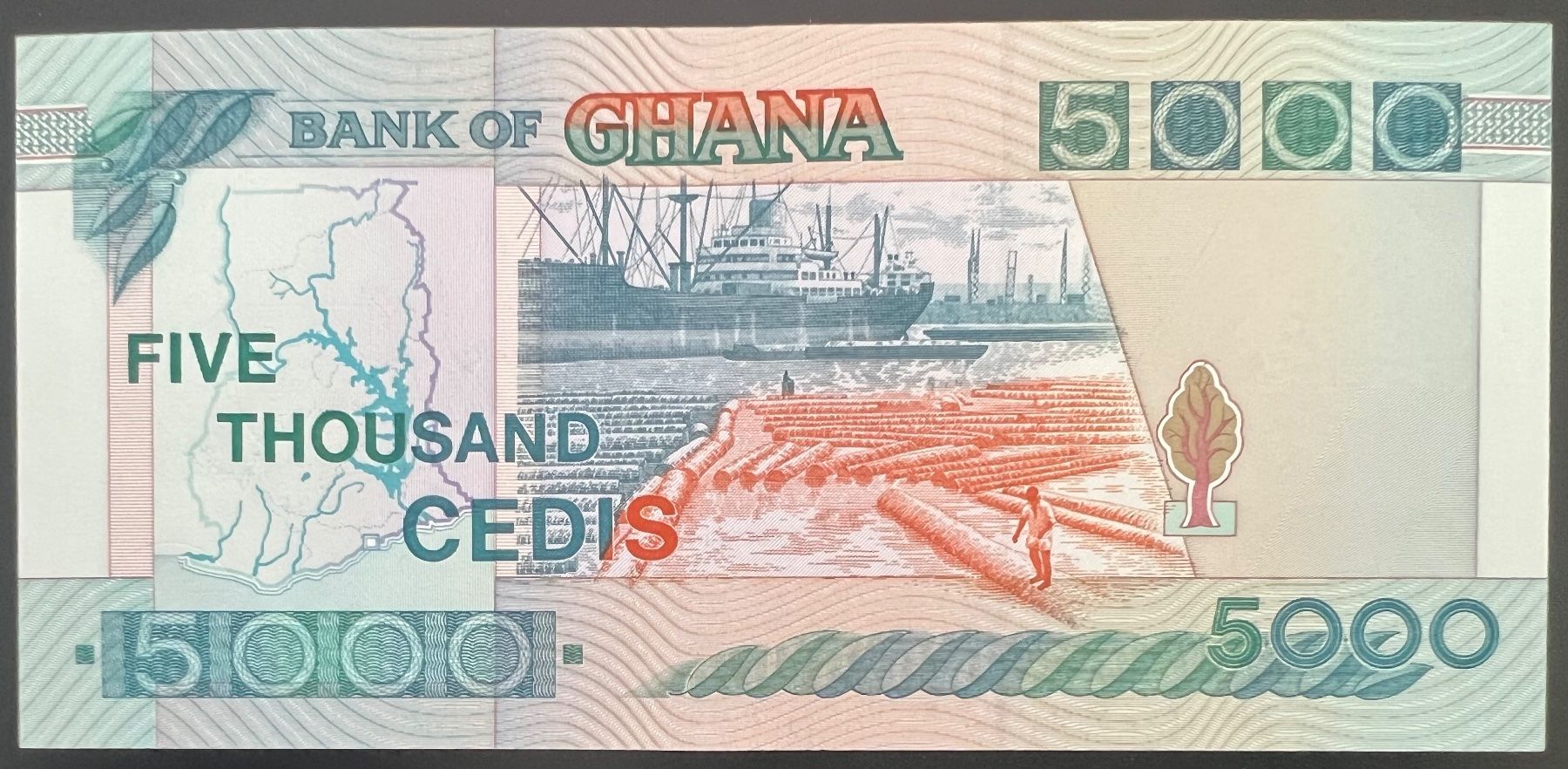 Banconote: Ghana 5000 Cedis 1996 - non circ./unz – Nuovo (secondo la descrizione) da Tramelan venduto da MHK79 1