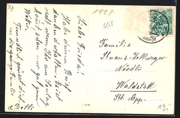 Cartoline postali: Herisau, Spittel und Gemüsehandlung P.  – Usato da Berlin venduto da bartko-reher 1