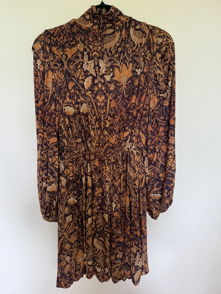 Vestiti: ULLA JOHNSON gathered printed stretch-jersey mini – Nuovo (secondo la descrizione) da Versoix venduto da pen_6hgs