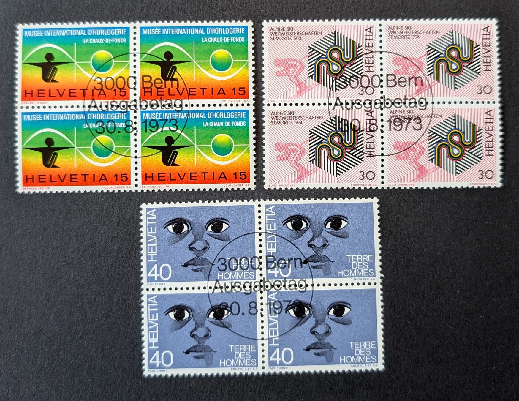 Tutti i francobolli: Sonderpostmarken II/ ET (1973) Viererblöcke – Nuovo (secondo la descrizione) da Hittnau venduto da stamps_and_coins