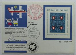 1971, Ballonbrief "50 Jahre Flugplatz Olten"