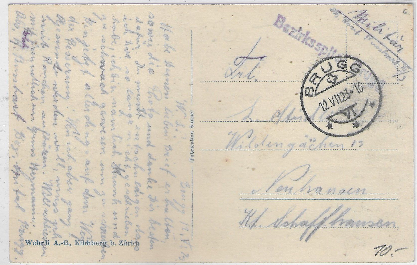 Cartoline postali: Brugg - Generalansicht – Usato da Ettingen venduto da Kartenplanet 1